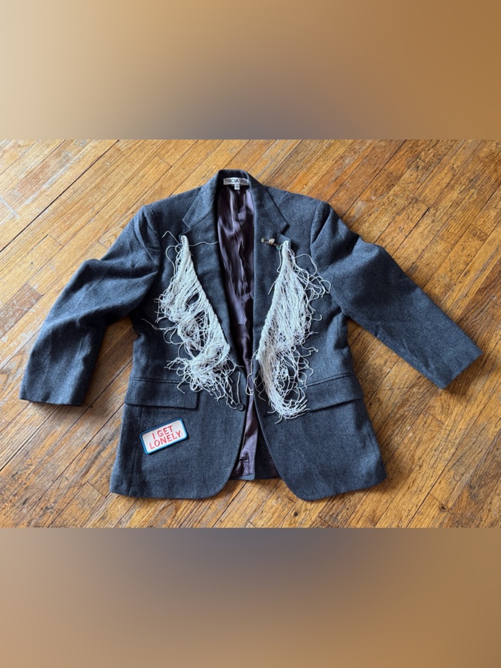 NWOT - Tricia Fix - Exclusive - Large -  Western Fringe Wool Blend Blazer